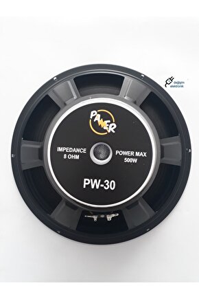 30 Cm 8 Ohm 500 Watt Kağıt Yedek Hoparlör 1 Adet