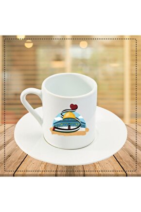 Filistin Tasarımlı 7 Türk Kahvesi Fincanı Kişiye Özel Hediye