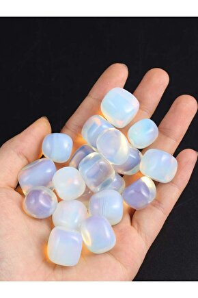 Opalit ( Opal ) ( Ay Taşı ) Tamburlanmış Doğal Taş Sertifikalı (1 ADET)