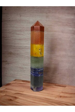 7 ÇAKRA DOĞAL TAŞ KAZIK DİKİT KULE (SERTİFİKALI)