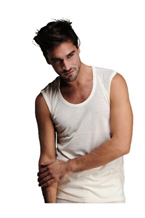 Ekru Renk Yün Atlet