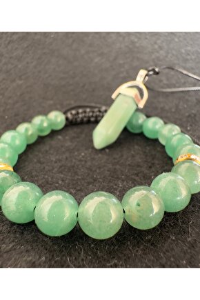 Aventurin tası bileklik+ kolye seti