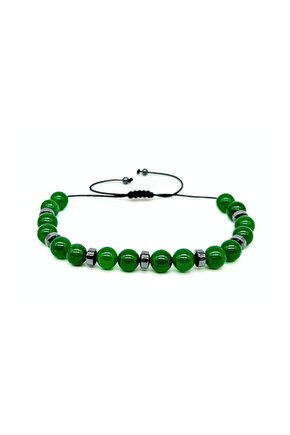 Yeşil Akik Ve Hematit Bileklik