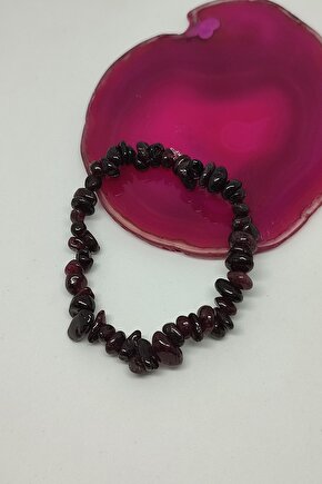 Sertifikalı Lal Granat Garnat Kırıktaş Doğaltaş Bileklik