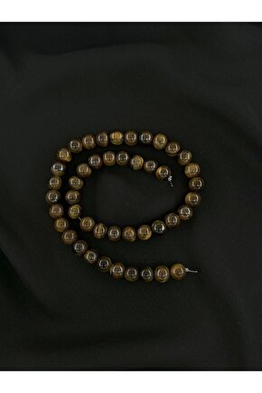 KAPLAN GÖZÜ DÜZ KESİM DOĞALTAŞ 8 MM DİZİ