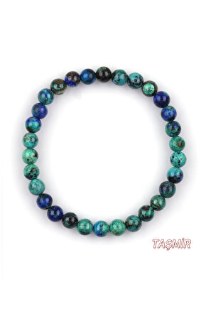 Azurit Taşı Doğal Taş Bileklik 6 mm