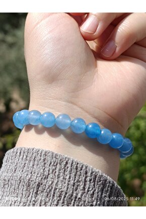 Mavi Kuvars Doğaltaş Kadın ve Erkek Bileklik