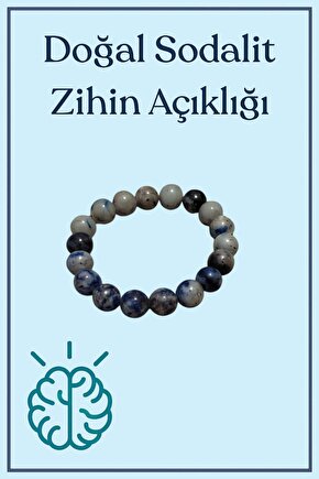 şifali sodalite - sodalit bileklik - Zihin açıklığı ve mantık taşı - doğal değerli taş