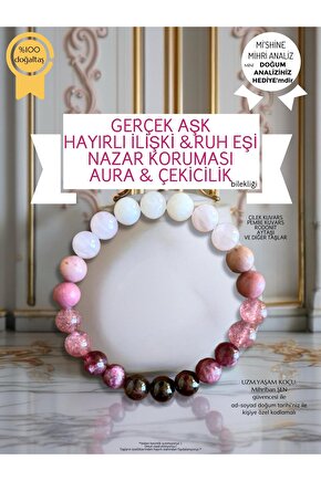 Doğaltaş Gerçek Aşk ve Nazar Koruması Bilekliği