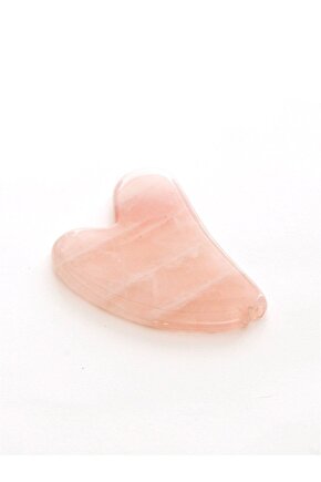 Pembe Kuvars Doğal Taş Gua Sha Yüz Masaj Taşı