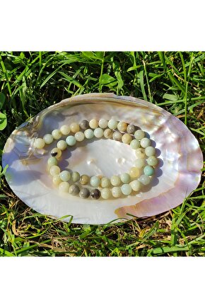 Amazonit B Kalite Doğal Taş Dizisi (8mm) (sertifikalı)