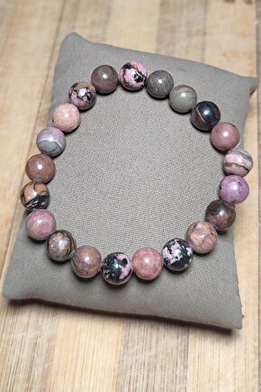 Rodonite Taşı Natural 8 Mm Bileklik