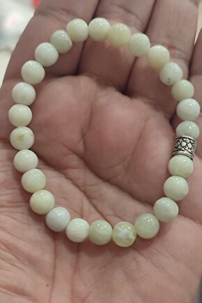 Olivin Taşı 8 mm Natural Doğaltaş Bileklik