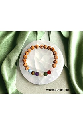 Rudraksha Çakra Doğal Taş Bileklik