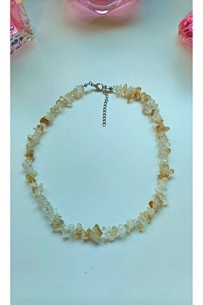 SİTRİN KIRIK DOĞAL TAŞ KOLYE