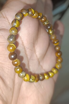 Kaplangözü Taşı 6 mm Mat Natural Doğaltaş Bileklik