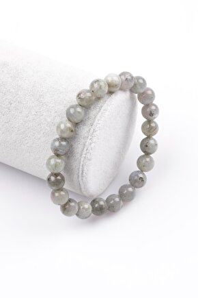 Labradorit Doğal Taş Bileklik 8 Mm Küre Kesim