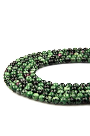 Anyolit Doğal Taş Dizi 8 Mm Küre Kesim