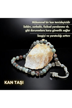 Kan Taşı Gerçek Doğal Taş Tesbih