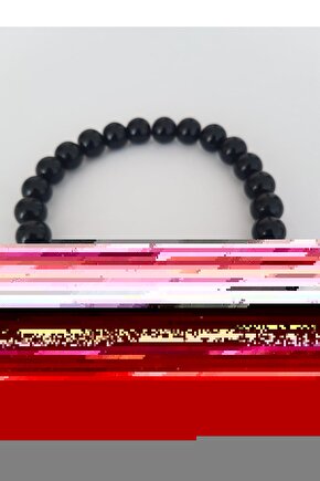 Oniks Parlak Doğal Taş Erkek Bileklik