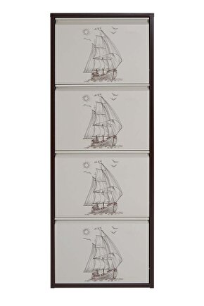 4’lü Metal Ayakkabılık (Kahve-Krem-Gemi) | Dar Alanlar İçin Akıllı Çözüm