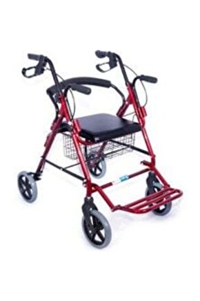 DM9146 Ayak Pedallı Alüminyum Rolatör (Tekerlekli Sandalye Gibi Kullanma Imkanı)
