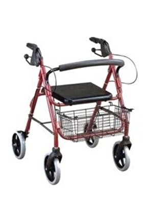 Aluminyum Rolatör Tekerlekli Rollator Yürüteç Hasta Yaşlı Yürüteci