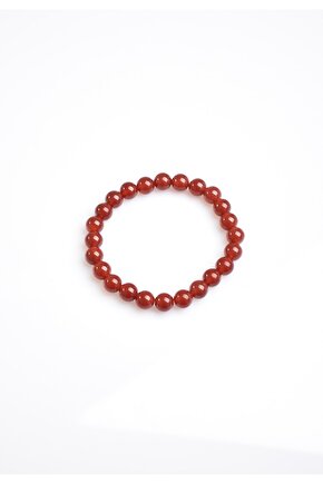 Kırmızı Akik Doğal Taş Bileklik 8 mm