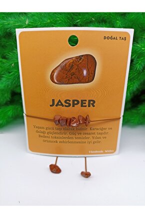 Jasper Doğal Taş Makremeli Bileklik