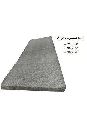 Fermuarlı Kılıflı Yer Kamp Karavan Misafir Yatağı Tek Kişilik 8 cm