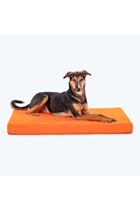 Köpek Yatağı Minderi 70x110 Turuncu 10 cm Yükseklik