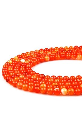 Madagaskar Akik Doğal Taş Dizi 8 mm Küre Kesim