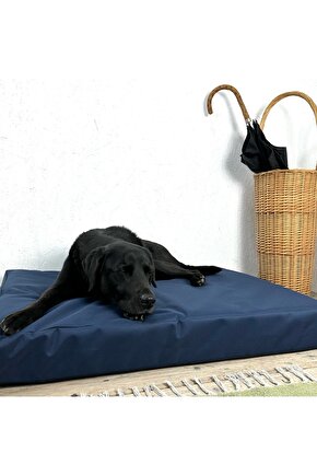 Büyük, ortopedik köpek yatağı, lacivert, 60x120, konforlu ve şık tasarım