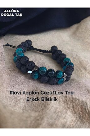 Doğaltaş Erkek Bileklik Kaplangözü&lav Taşı