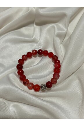 Açık Kırmızı Akik Bileklik