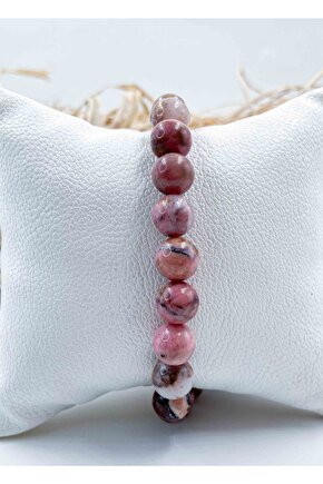 Rodonit Doğal Taş Bileklik 8 Mm