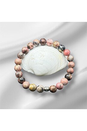 Sertifikalı Rodonit Doğaltaş Bileklik