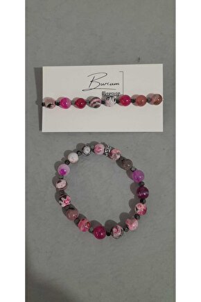 PEMBE AKİK TAŞI DOĞALTAŞ BİLEKLİK