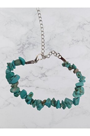Kırık Taş Bileklik Turkuaz