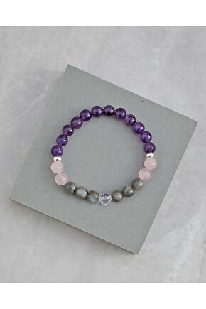 Sertifikalı Doğal Taş Bileklik 8 Mm Stres