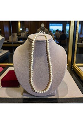 AuraStone Akua İnci Doğal Taş 6mm Kolye