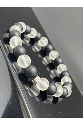 Kuvars ve Oniks Doğaltaş Bileklik