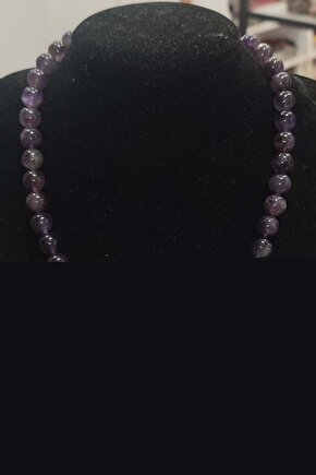 Ametist, Selenit Doğal Taş Bileklik 8 Mm