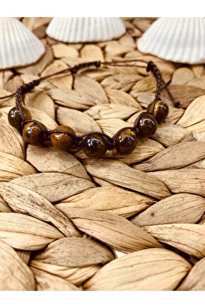 Kaplangözü Kahverengi Ipli Makrome Erkek Bileklik