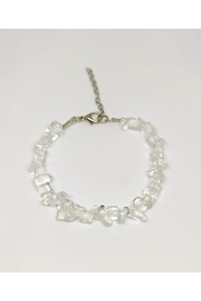 Kristal Kuvars Doğal Kırıktaş Bileklik