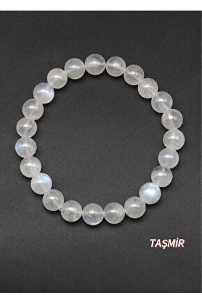 Ay Taşı Doğal Taş Bileklik 8 mm ( A Kalite )