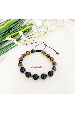 Kaplan Gözü&onix Taşı Erkek Bileklik