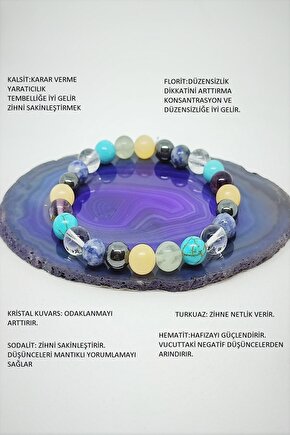 Doğal Taş Aventurin& Hematit Taşı Bileklik