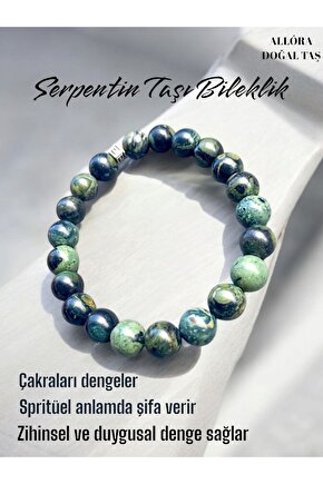 Doğal Taş Serpentin Taşı Bileklik