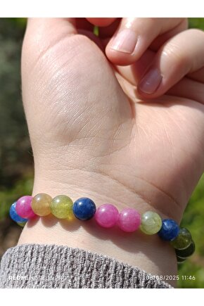 Renkli Kuvars Doğaltaş Kadın ve Erkek Bileklik